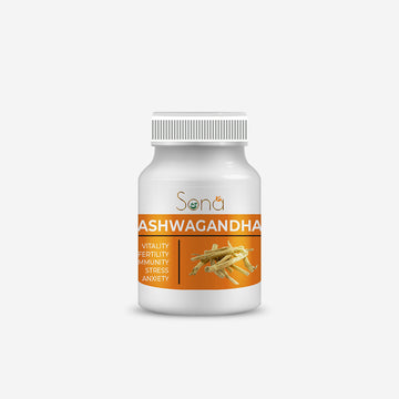 Sona Ashwagandha - General Wellness Tablets - 60 Tablets | Stress Relief | Rejuvenates Mind & Body